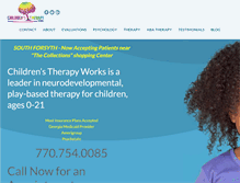 Tablet Screenshot of childrenstherapyworks.com